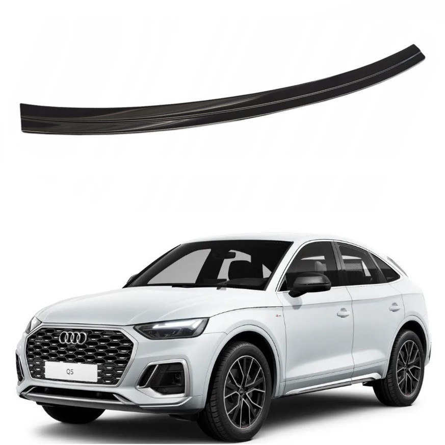 Захисна накладка на задній бампер для Audi Q5 Sportback 2020+ /чорна нерж.сталь/