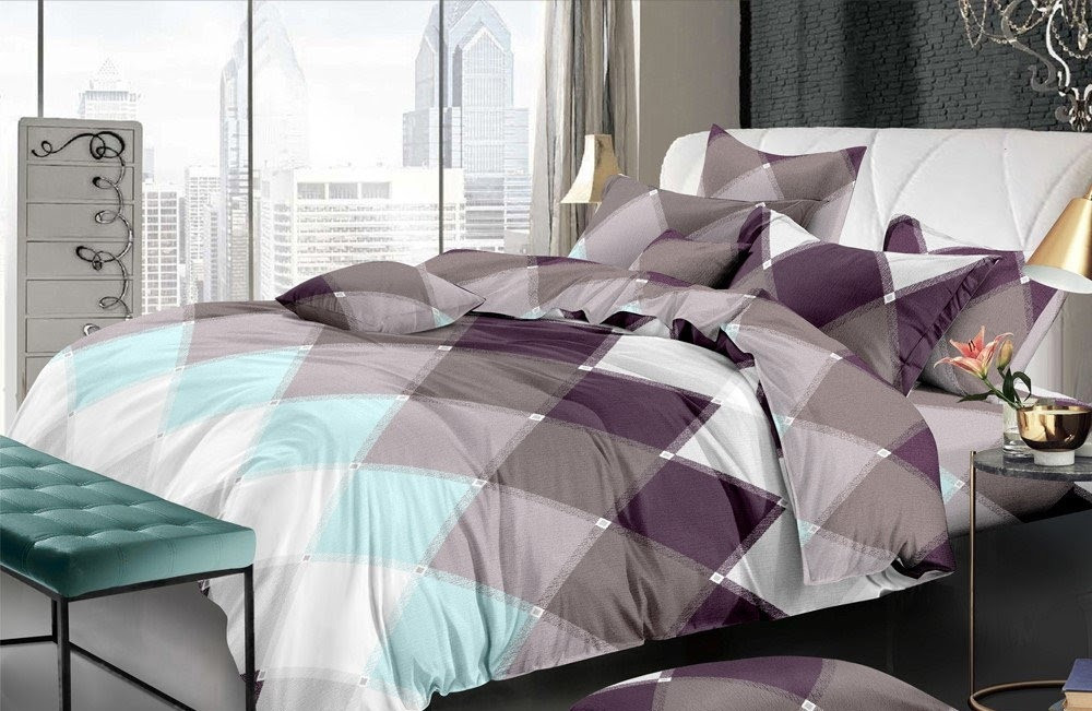 Двуспальний розмір постільна білизна бязь «Ромби», фото 1