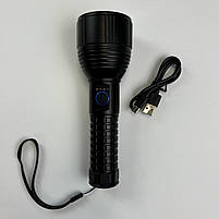 Ліхтарик тактичний світлодіодний ручний акумулятроний microUSB TFL-1 Black, фото 4