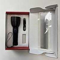 Ліхтарик тактичний світлодіодний ручний акумулятроний microUSB TFL-1 Black, фото 6