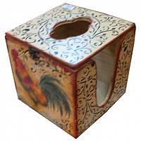 Салфетница декоративная кубик Петухи