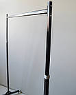 Стійка WERX-13-1530, L 1250мм, кв. 25х25мм, біла, розбірна, регульована. Торгова стійка вішало для одягу до магазину, фото 6