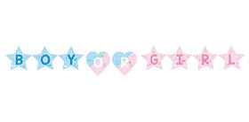 Гірлянда "Boy or Girl", англ, Гирлянда "Boy or Girl"