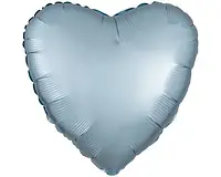Фольгированный шар Сердце Светло-голубой сатин 18' Anagram