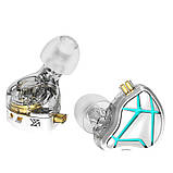 Динамічні навушники KZ ESX 10th Anniversary Special Edition з мікрофоном (Сірий), фото 3