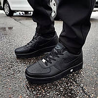 Чоловічі кросівки Nike Air Force 1 чорні StremovskiyShoes