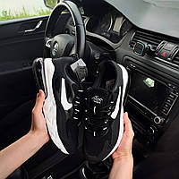 Жіночі Кросівки Nike Air Max 270 React чорно-білі StremovskiyShoes