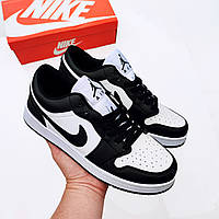 Чоловічі кросівки Nike Air Jordan low 1 чорні StremovskiyShoes