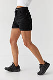Шорти джинсові на високій посадці Ello — чорний колір, L (є розміри), фото 4