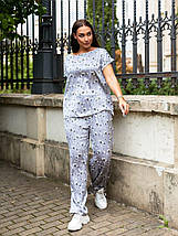 Комфортний жіночий костюм Блуза+Брюки, тканина "Шовк Армані" 50, 52, 54, 56, 58, 60, 62 розмір 50, фото 3