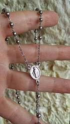 Срібна парка на шию 60 см