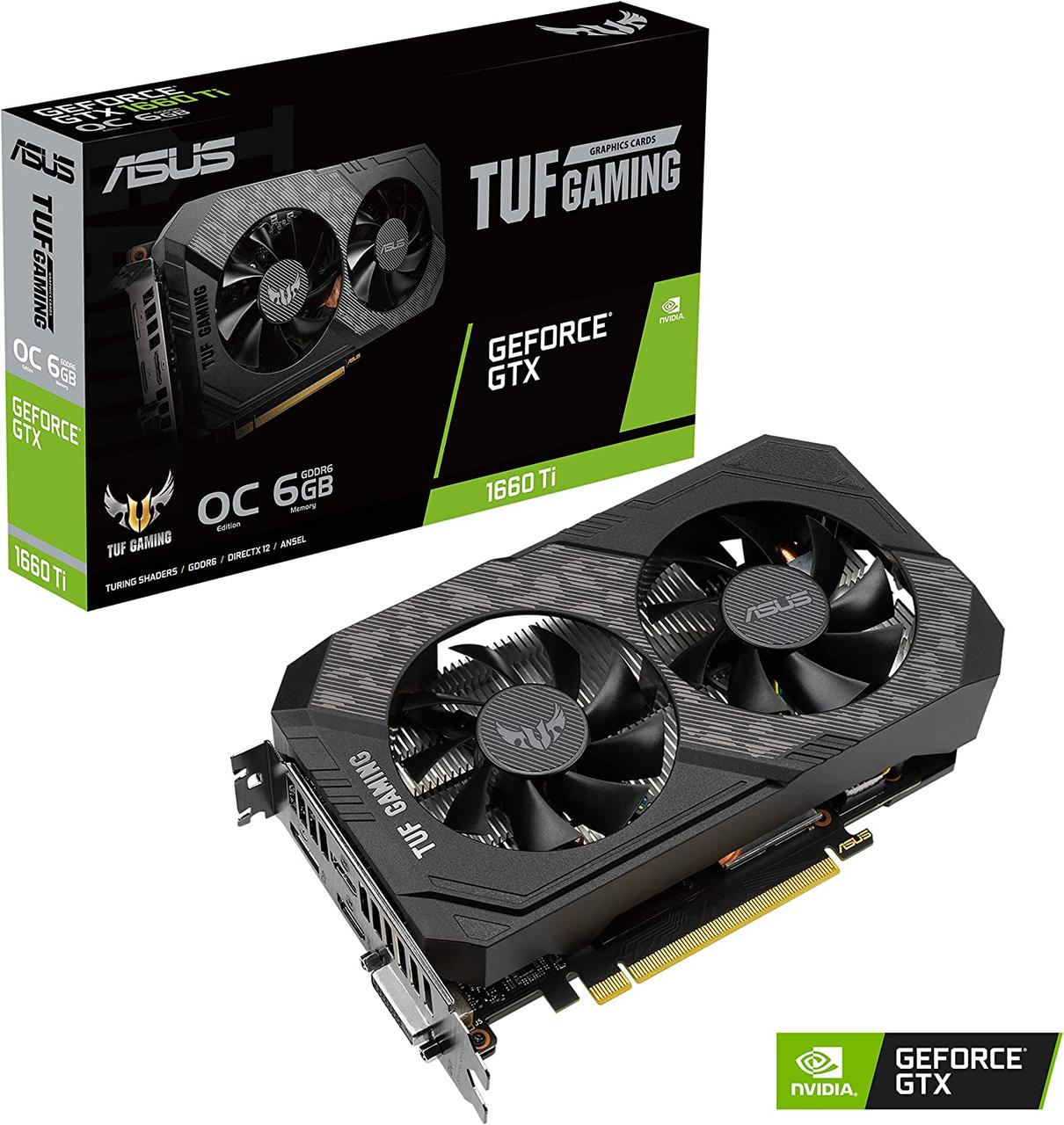 Відеокарта GeForce GTX1660Ti Asus 6GB OC (TUF-GTX1660TI-O6G-EVO-GAMING)
