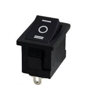 Переключатель KCD-123, ON-OFF-ON, 3pin, 220V, черный