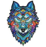Деревянный пазл «Величественный волк»