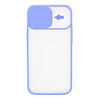 Силиконовый чехол для iPhone 12 mini со шторкой защищающей камеру UFT Purple