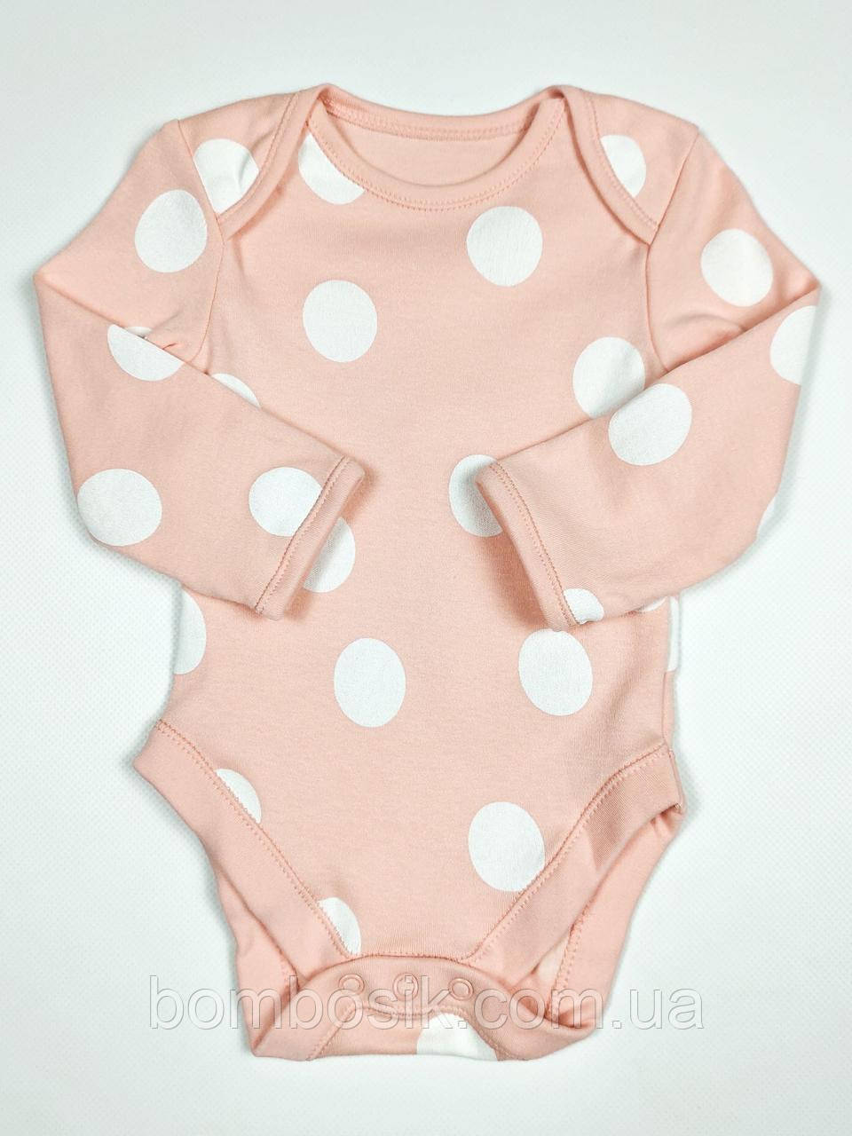 Бодік з довгим рукавом для дівчинки George, 0-3м (56-62см), фото 1