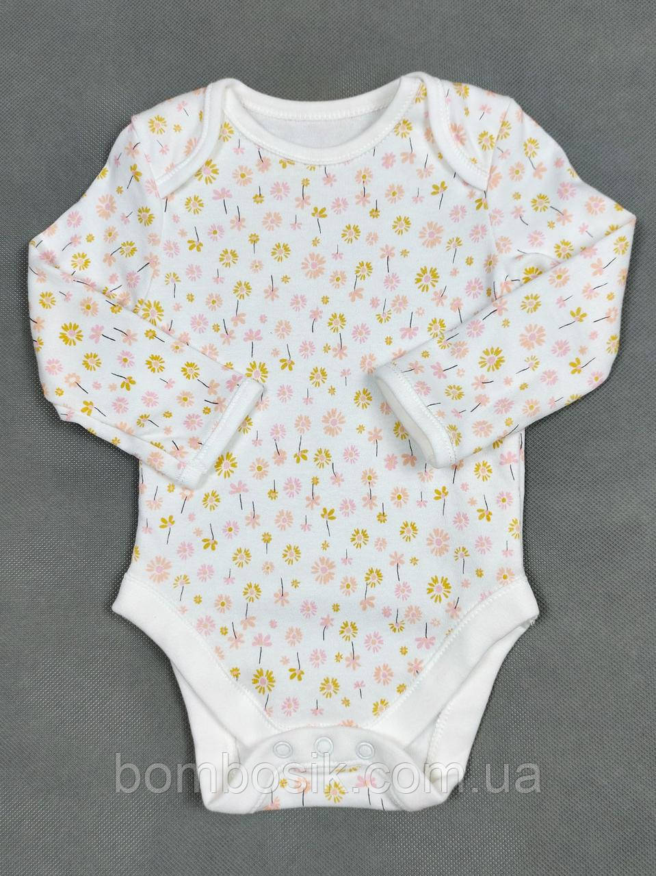 Бодік з довгим рукавом для дівчинки George, 0-3м (56-62см), фото 1