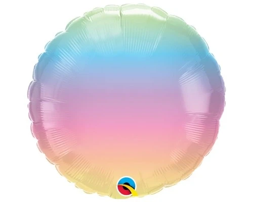Фольгована куля Коло Qualatex 18`, колір - омбре пастель ніжний, фото 1
