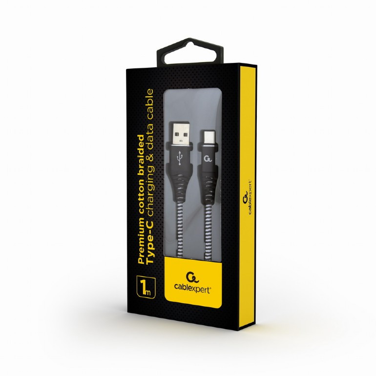 Кабель USB 2.0 тип АM - Type-C ВM 1 м Cablexpert (CC-USB2B-AMCM-1M-BW)