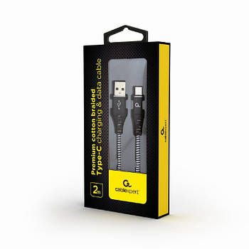 Кабель USB 2.0 тип АM - Type-C ВM 2 м Cablexpert (CC-USB2B-AMCM-2M-BW)