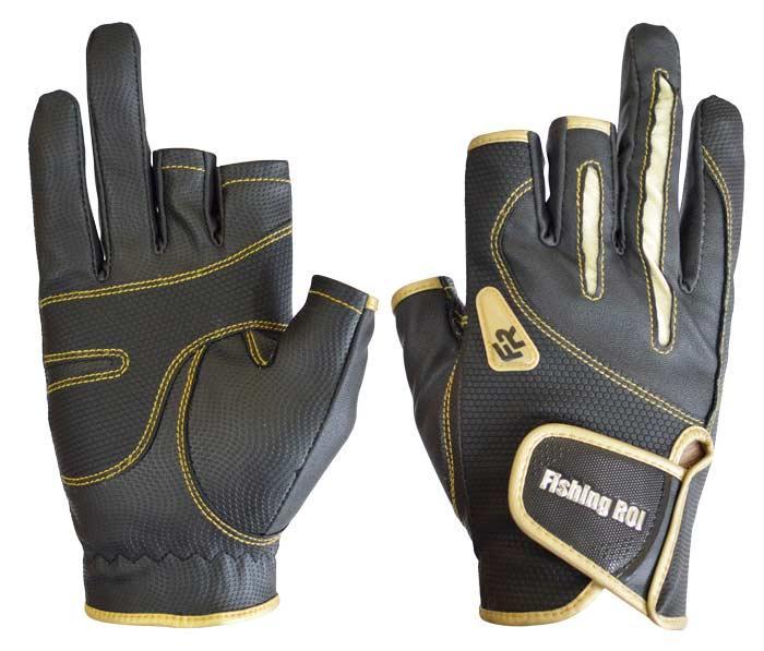 Рукавичка спінінгіста Fishing ROI WK-04 black-gold (з 2 пальц.)