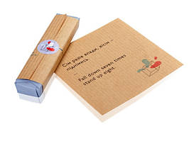 Шоколад подарунок з передбаченнями "Торба Щастя" (молочний шоколад з начинкою ягідний чізкейк 12,5 м)