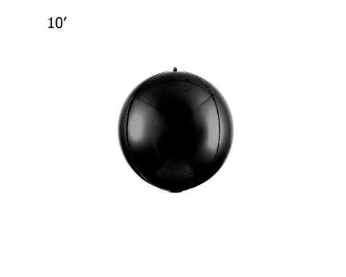 Фольгована куля "Сфера міні" 10`, колір - чорний, фото 1