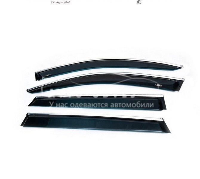 Вітровики Audi Q7 2015-... - тип: з хром молдингом, фото 1