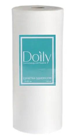Серветки, спанлейс, 20см*20см Сітка (100 шт. в рулоні з перфорацією), 40 г/м2, ТМ Doily