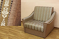 Кресло-Кровать Натали 60 раскладное ткань Бронкс-05 и Багама-35 (Катунь ТМ) тканина Багама голд браун