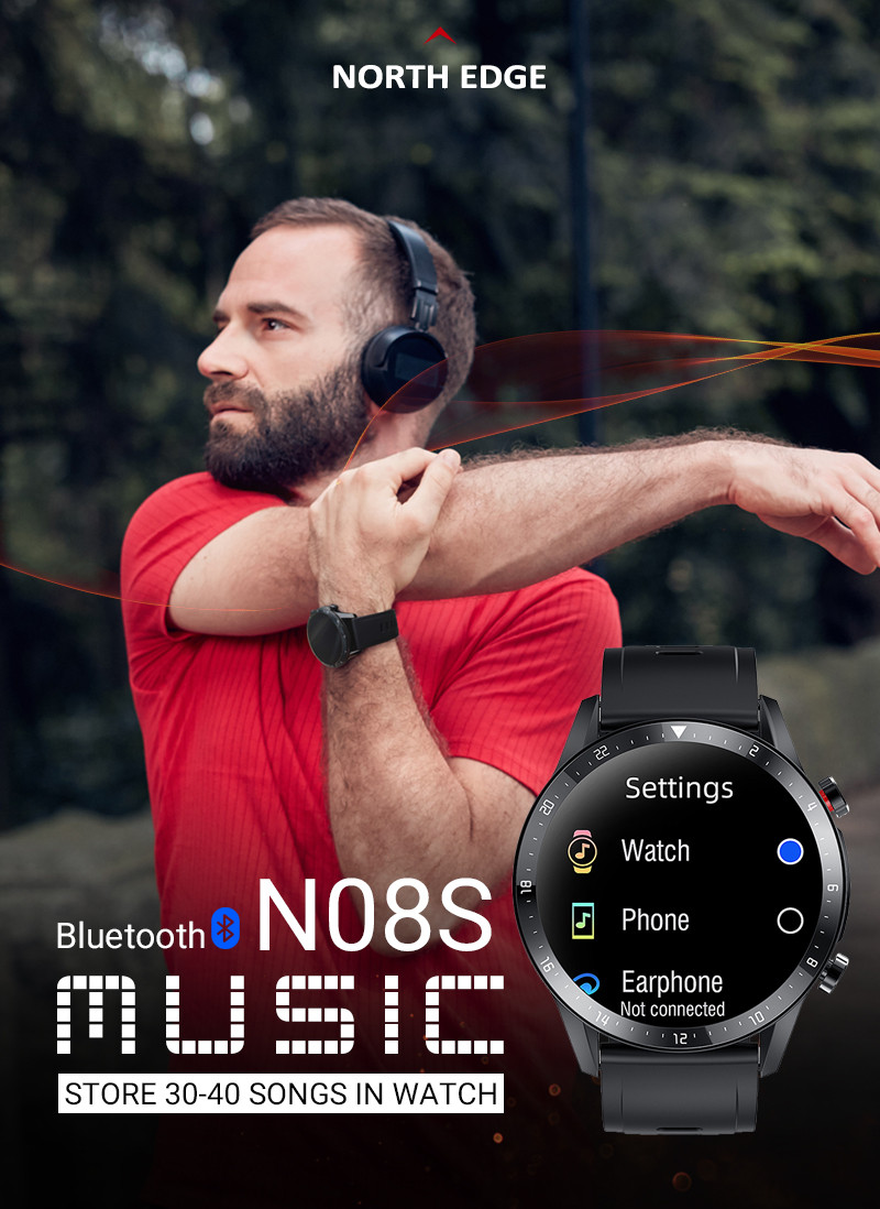 Смарт часы North Edge N08S с Bluetooth-вызовом, тонометром, пульсометром - фото 5 - id-p1656121458