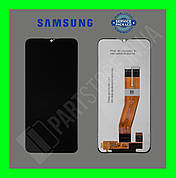 Дисплей Samsung A035F Black А03 2022 (GH81-21625A) сервісний оригінал (без рамки) (160,5 x 72 мм)