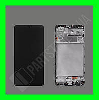 Дисплей модуль Samsung SM M325 OLED M32 Black 2021 у зборі з рамкою