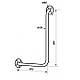 Поручень ППи пристінний вигнутий для ванни та туалету інвалідів і літніх людей, фото 2