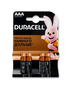 Батарейки DURACELL ААА LR03/MN2400 1.5V комплект 4 шт.