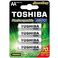 Аккумуляторы АА пальчиковые 2600mAh TOSHIBA Ready to Use Ni-MH R06 1.2V 4шт