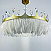 Ніжна модель, у вигляді корони з кришталевими камінчиками, та з об’ємним пір’ям, фото 2