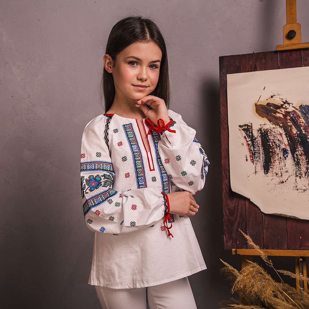 Вишита блуза для дівчинки Moderika Борщівка