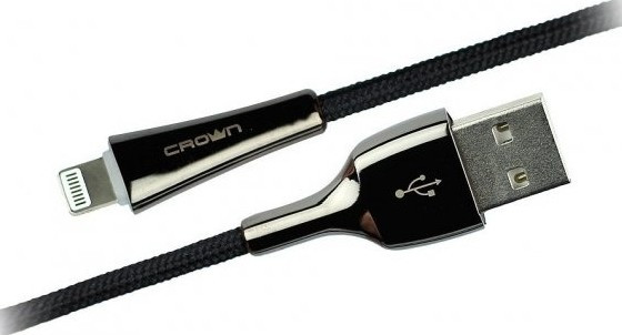 Кабель USB 2.0 тип АM - Lightning 1 м Crown (CMCU-011L)