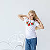 Вишиванка-футболка Moderika Маків Цвіт біла з вишивкою, фото 2
