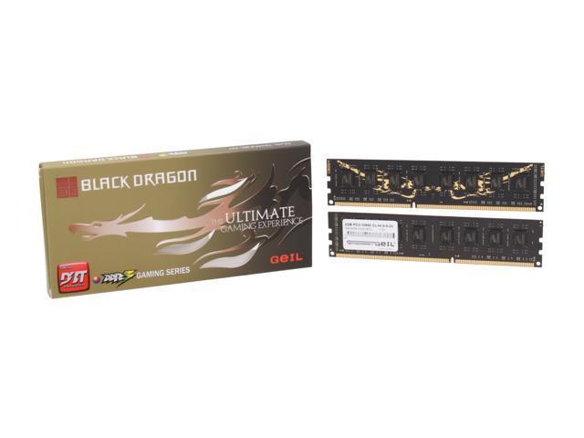Модуль пам`яті 2048MB DDR III PC3-10600 GEIL Black Dragon Retail 8 Layer PCB with LED GB34GB1333C9DC, фото 1