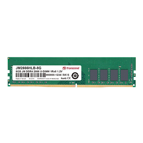 Модуль пам`яті 8GB DDR IV PC4-21300 (2666MHz) Transcend (JM2666HLB-8G)