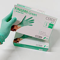 Нитриловые перчатки ТМ "Ceros" Fingers Green, 100 шт.