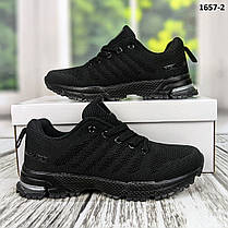 Підліткові чорні текстильні кросівки на пінковій підошві Bonote, фото 2