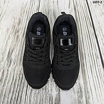 Підліткові чорні текстильні кросівки на пінковій підошві Bonote, фото 4