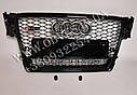 Решітка радіатора Audi A4 стиль RS4 (чорна окантовка, Quattro), фото 5