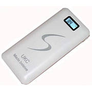 Портативний зарядний пристрій для телефона Power Bank UKC 30000 Lcd Павербанк USB білий