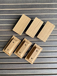 Меблева ручка з дерева прямокутна 80*40 мм