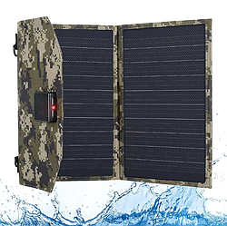 Портативний сонячний зарядний пристрій Dasolar 20W / 2xUSB / 1хType-C PD - Camouflage