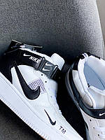 Кроссовки, кеды отличное качество Nike Air Force 1 High Black White TM Размер 44